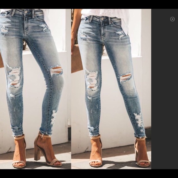 Denim - Skinny Ankle Destroyed Jeans Size 15/32 NWT❤️❤️